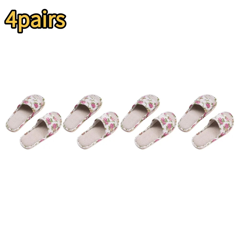 Fashion Floral Slippers Women Casual Comfortable Indoor Home Flat Shoes Anti Sli