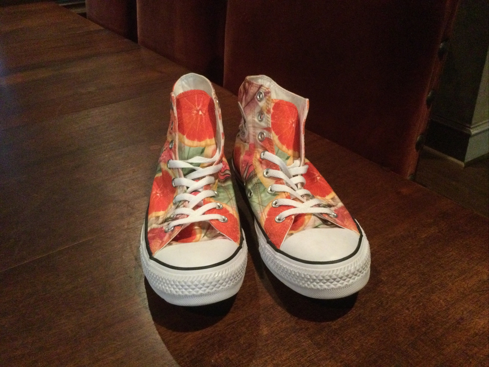Converse Grapefruit High Top Sneakers. Fun Graphics. Mens 11.5 Womens 13.5