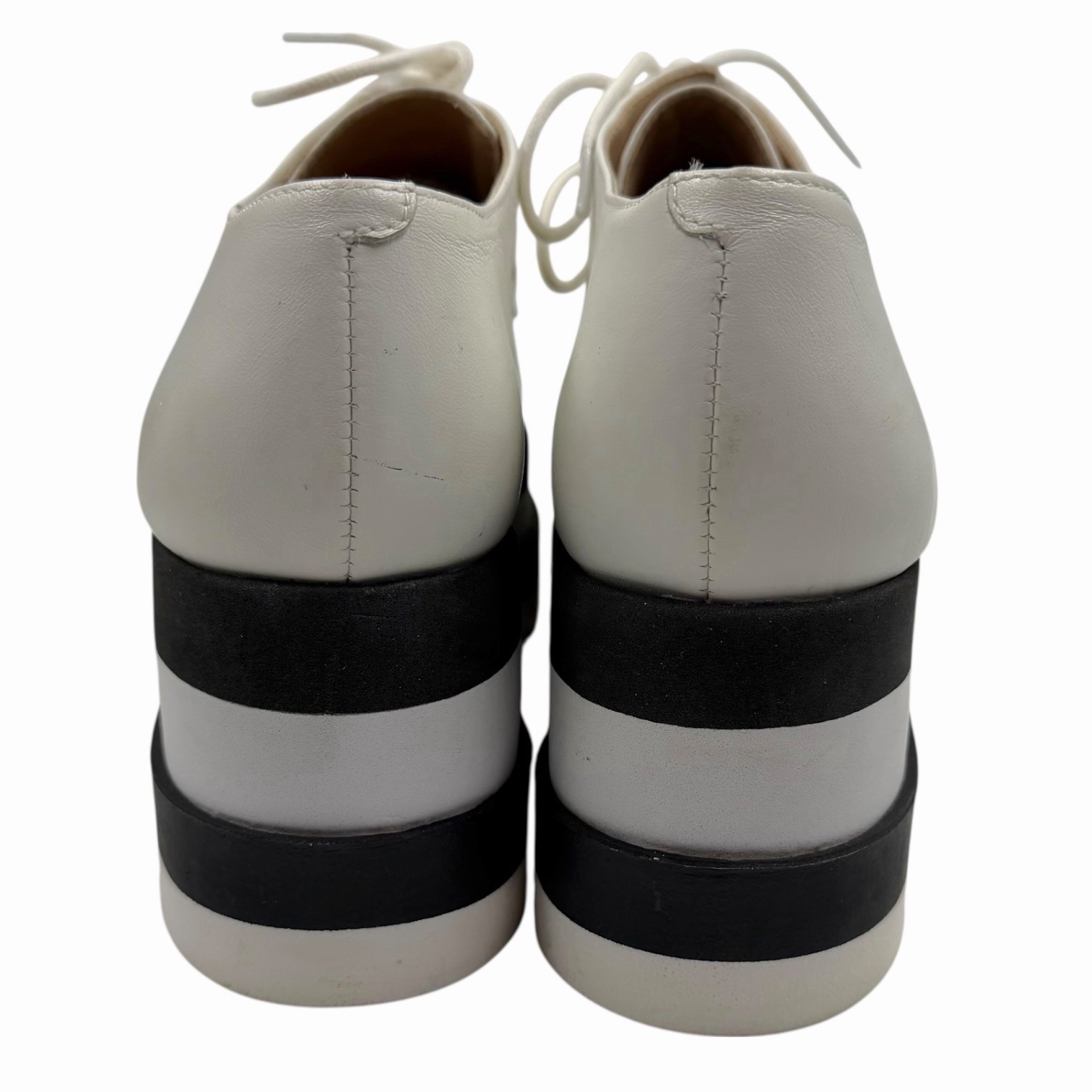 PRÜNE BLACK & WHITE PLATFORM LACE UP OXFORDS LEATHER RETRO GRUNGE GOTH SIZE 7