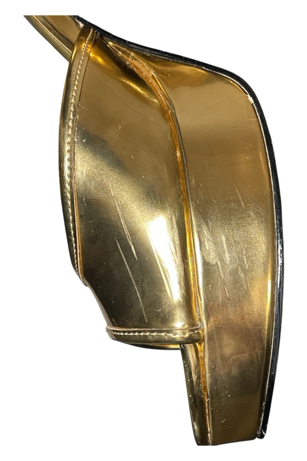 Karl Lagerfeld Gold Strappy Open Toe Ankle Strap Buckle Block Heel US 7.5