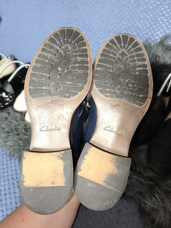 women clarks loafers navy leather 37 #1QHW