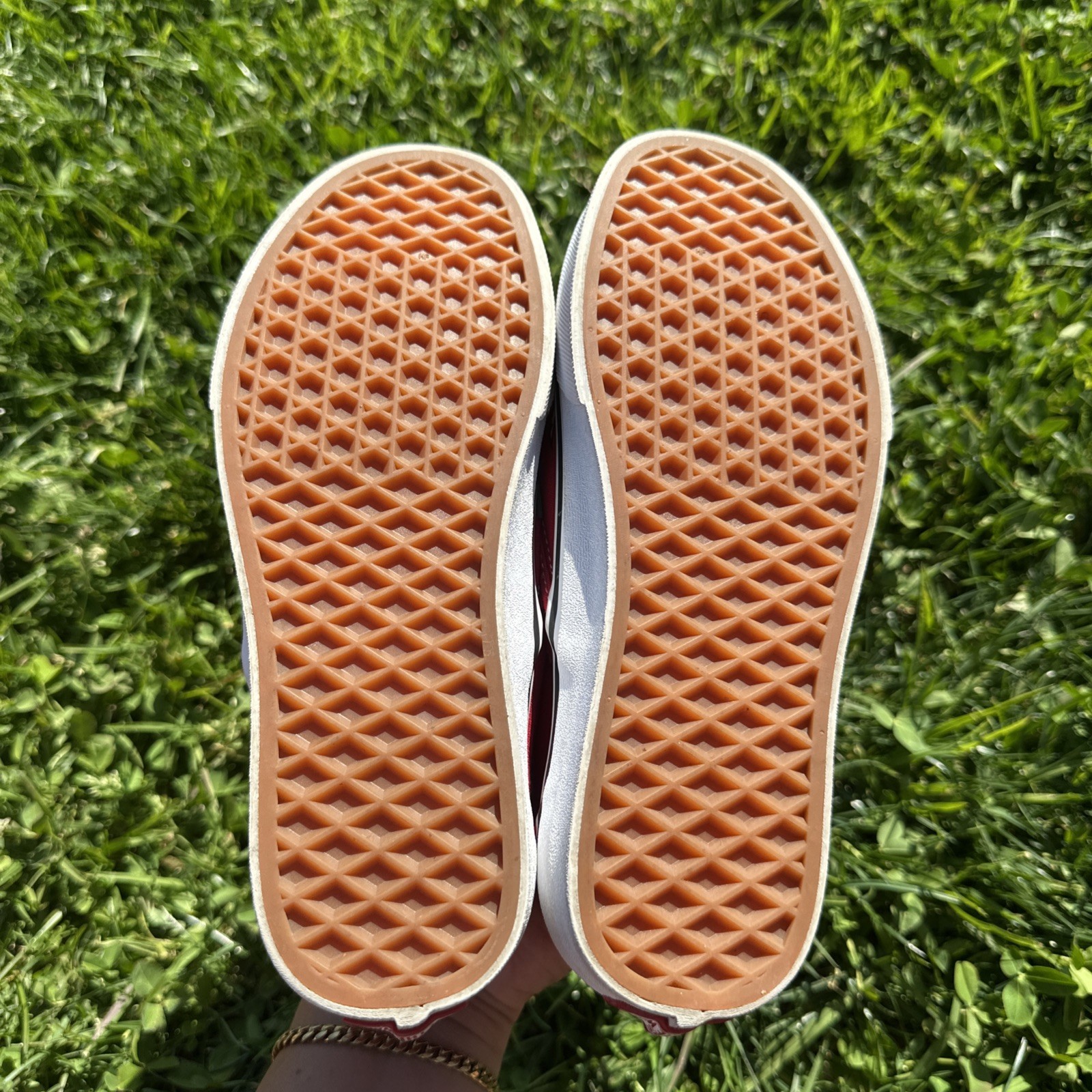 VANS Flame Checkerboard Shoes Adult Red Slip On Skate Sneaker Men 5 Women 6.5