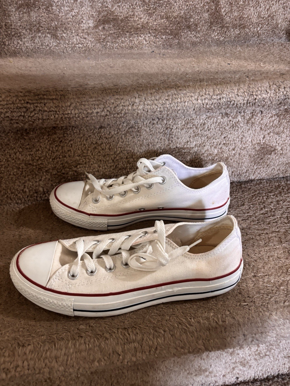 Converse All Star Low Top Lace-Up Sneakers White Unisex Adults Sz 6M 8W Classic