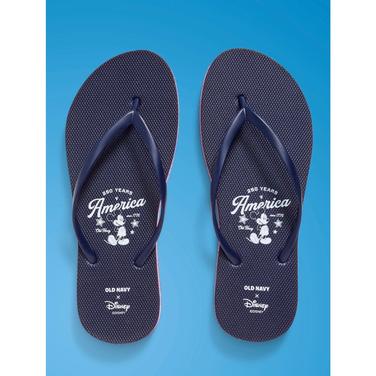 Old Navy Disney collab Americana 250 Anniversary sandals flip flops sz 10