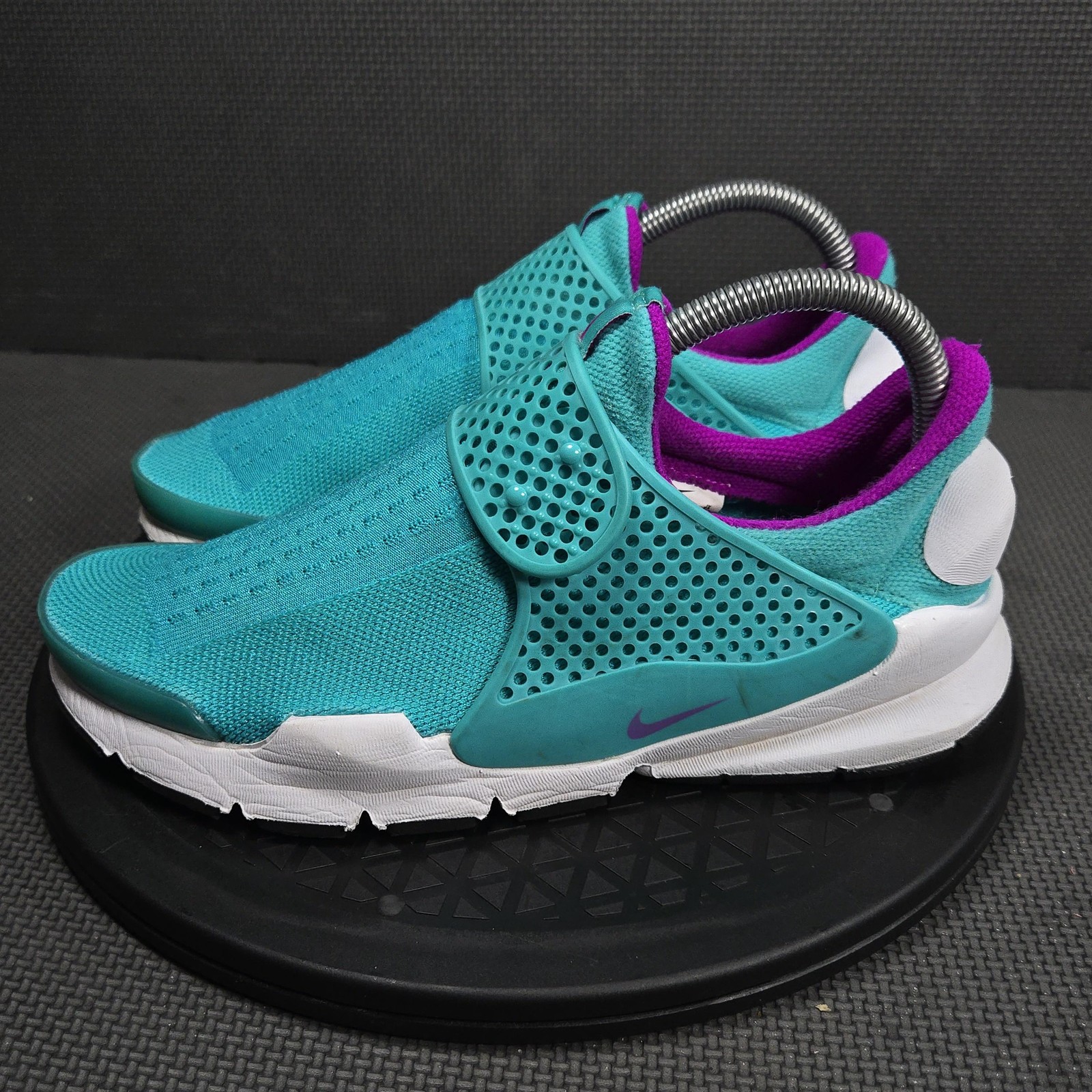 Nike Sock Dart Shoes Womens Size 8 Blue Teal Mesh Slip On Sneakers 848475-301