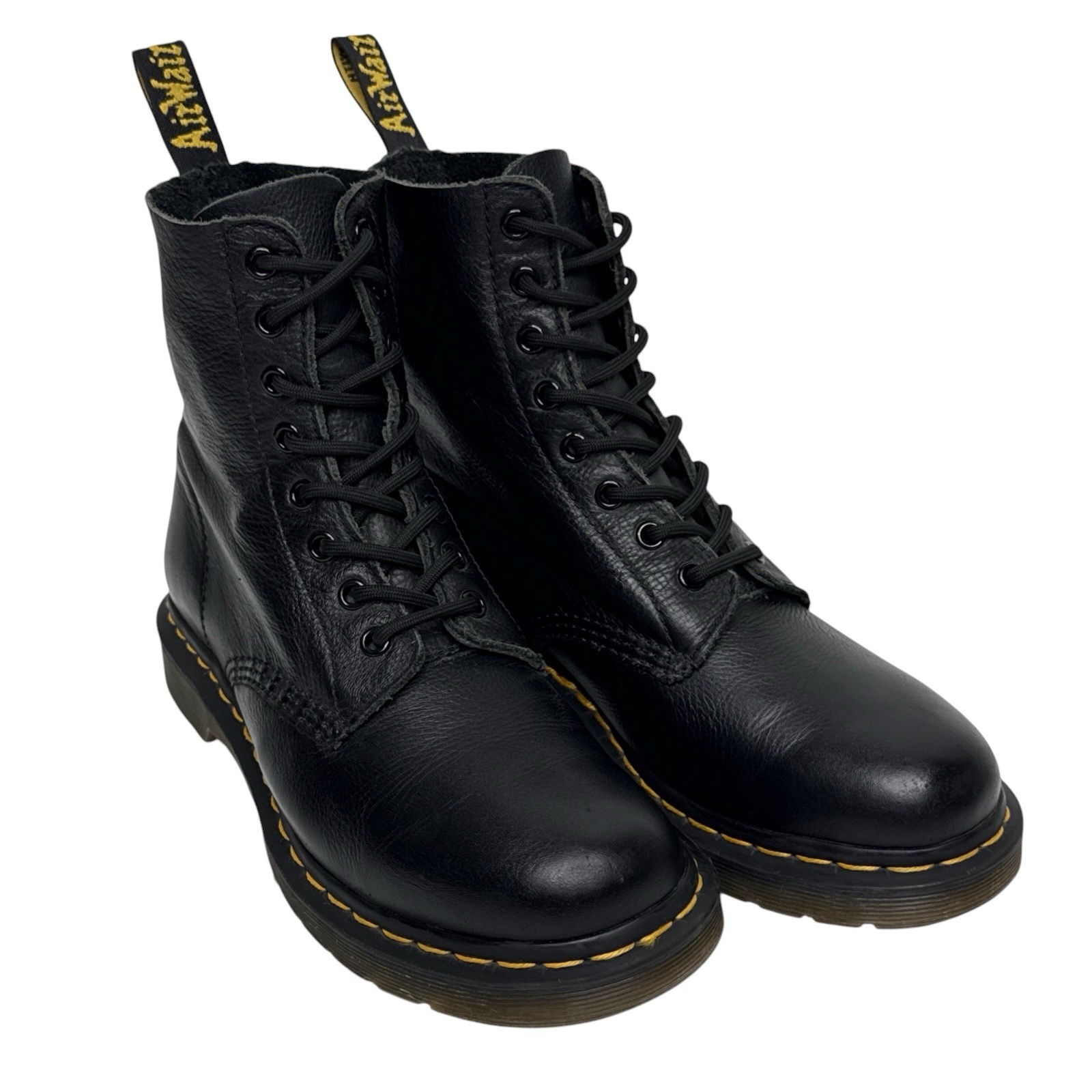 Dr. Martens Pascal Boots Men’s Size 8 Genuine Black Leather Combat Virginia 1460