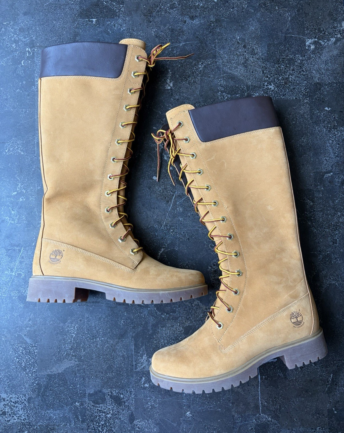 Timberland Women’s Premium 14-Inch Waterproof Tall Boots – Wheat (size 7)