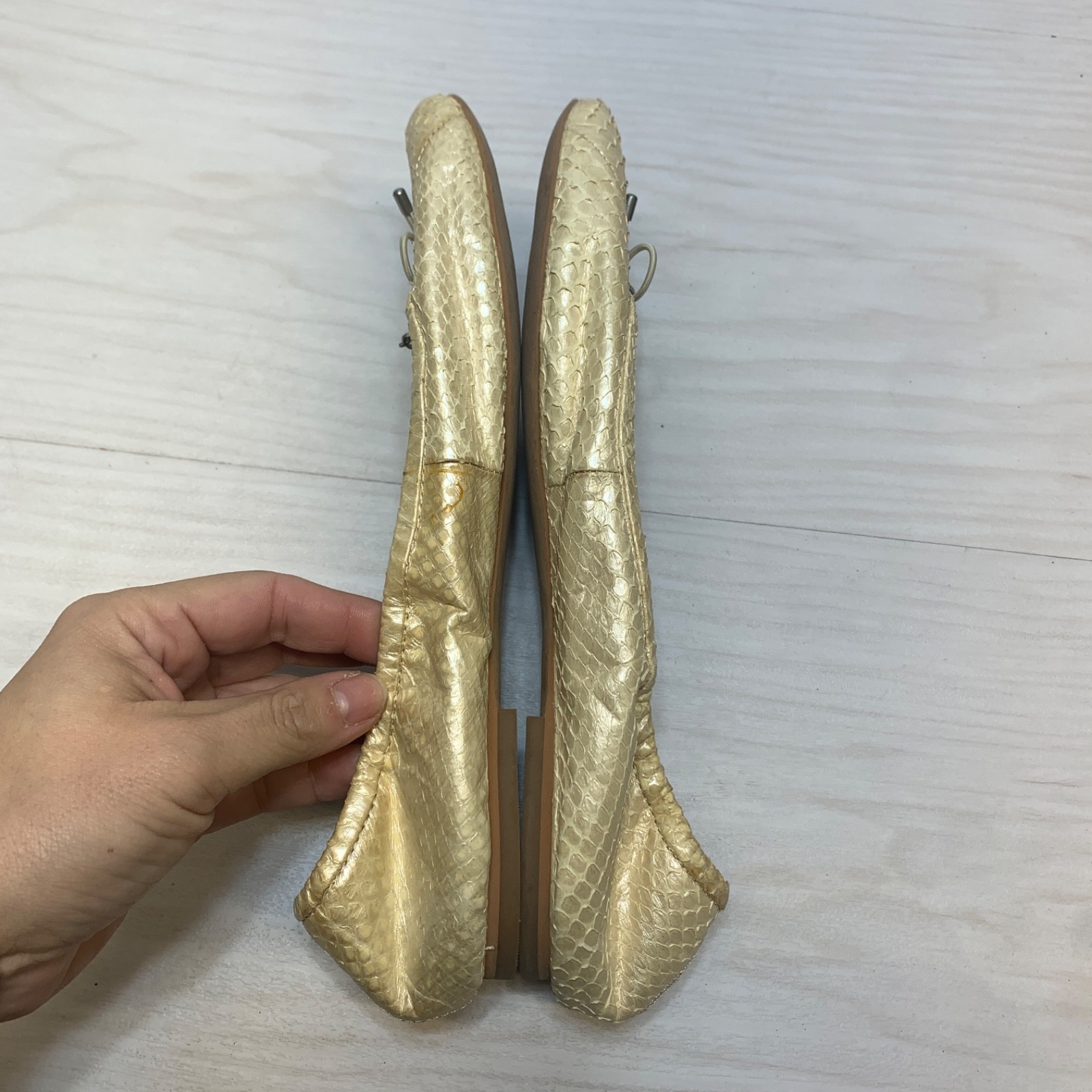 Sam Edelman Felicia Snake Embossed Comfy Ballet Flats Womens Size 8M