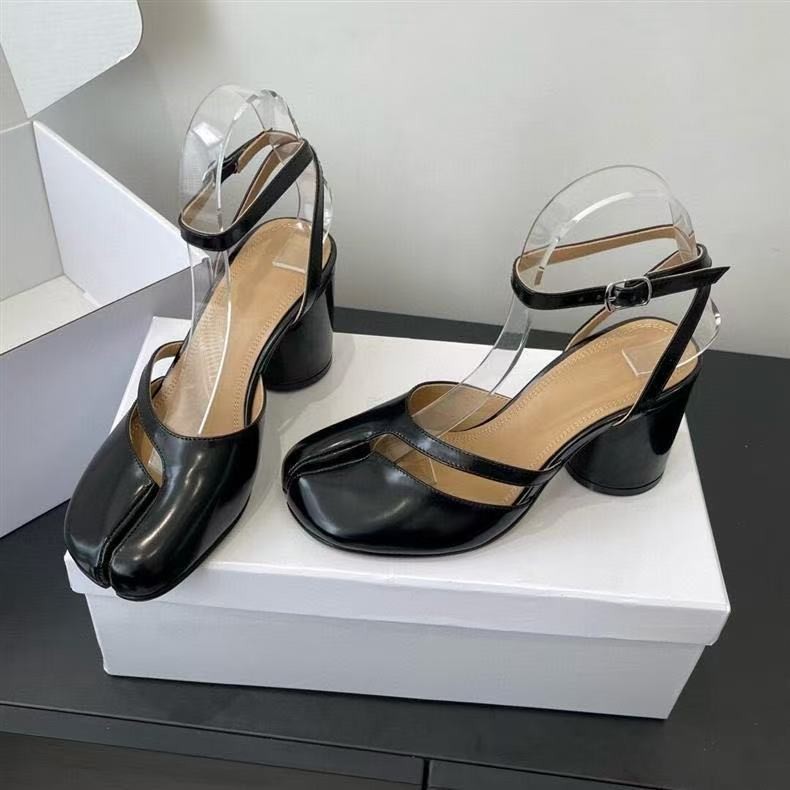 Women’s Margiela New tabi Open toed Irregular Strap High Heels 8.5cm