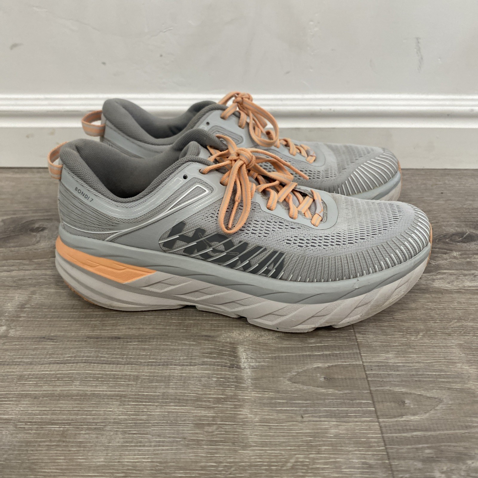 HOKA One One Bondi 7 Women’s Size 9 Running Shoes Harbor Mist Sharkskin