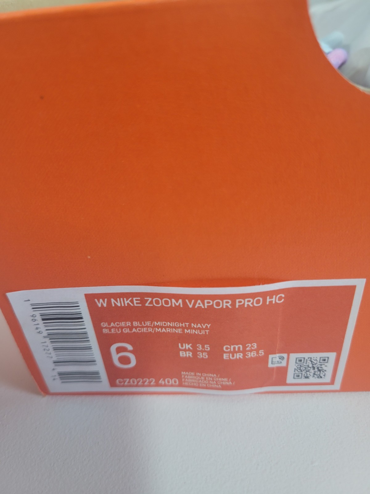Size 6 – NikeCourt Air Zoom Vapor Pro Pink Foam Glacier Blue W