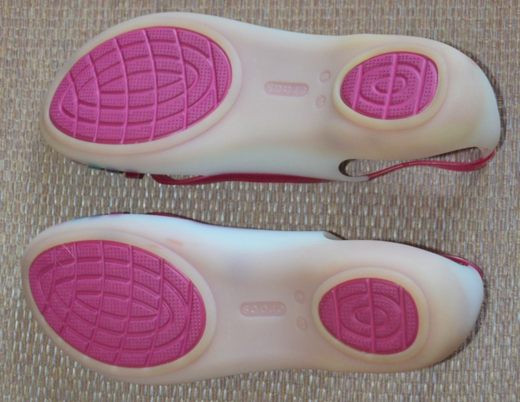 Iconic Crocs Isabella Huarache Jelly Flats Slip On Comfort Sandals Open Toe Sz 9