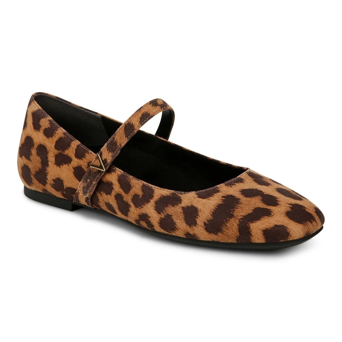 Vionic Women’s Alameda Mary Jane Flat in Tan Leopard Print Suede Size 7.5M