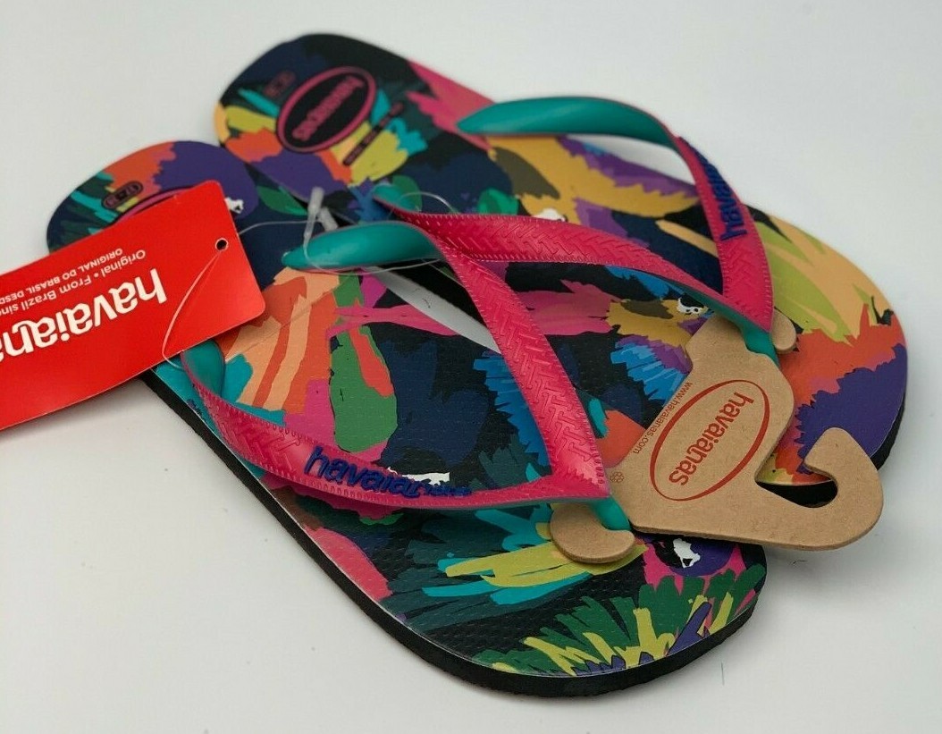 Havaianas Women’s Thong Flip-Flop Multicolor Sandal 4137258 Size: 6-12 NEW