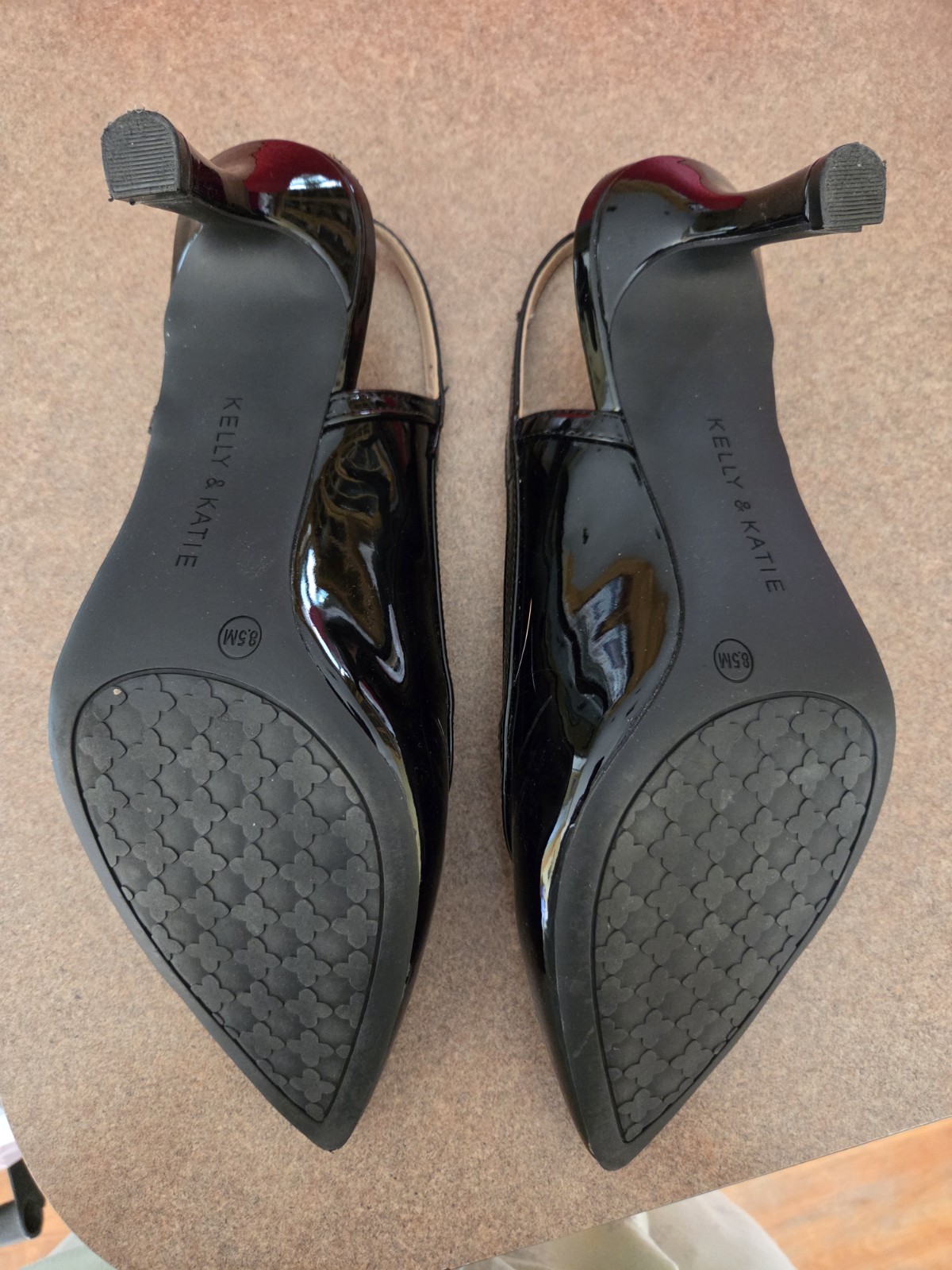 KELLY & KATIE Women’s Black Slingback Heels, Size 8.5M