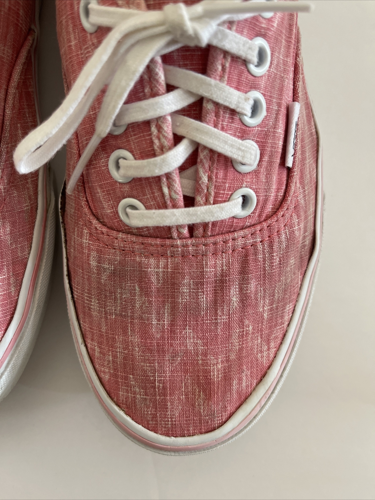 VANS Chevron Casual Low Top Shoes Pink Size W 10/ M 9.5