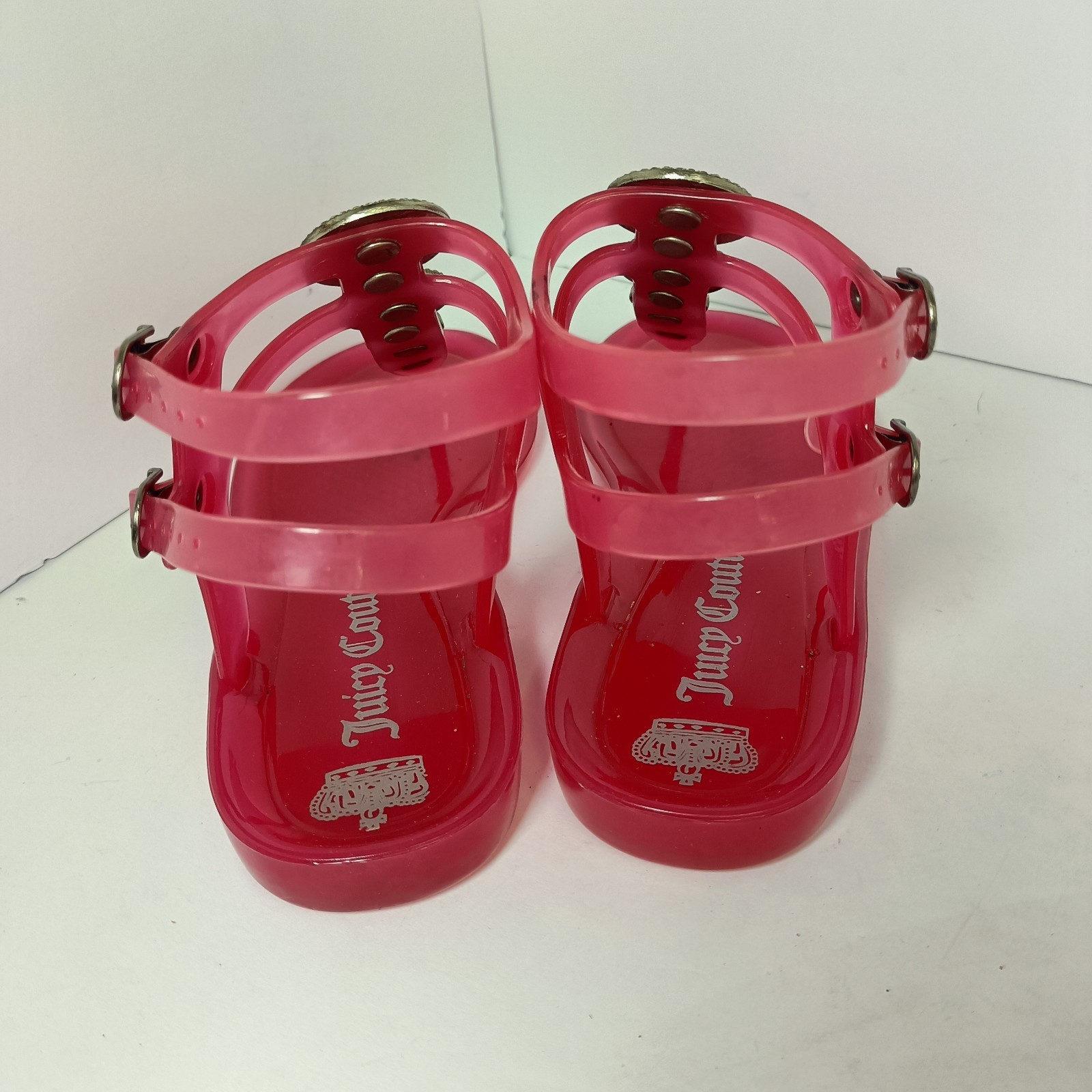Juicy Couture Pink Gladiator Rhinestone Sandals Ladies Size 8