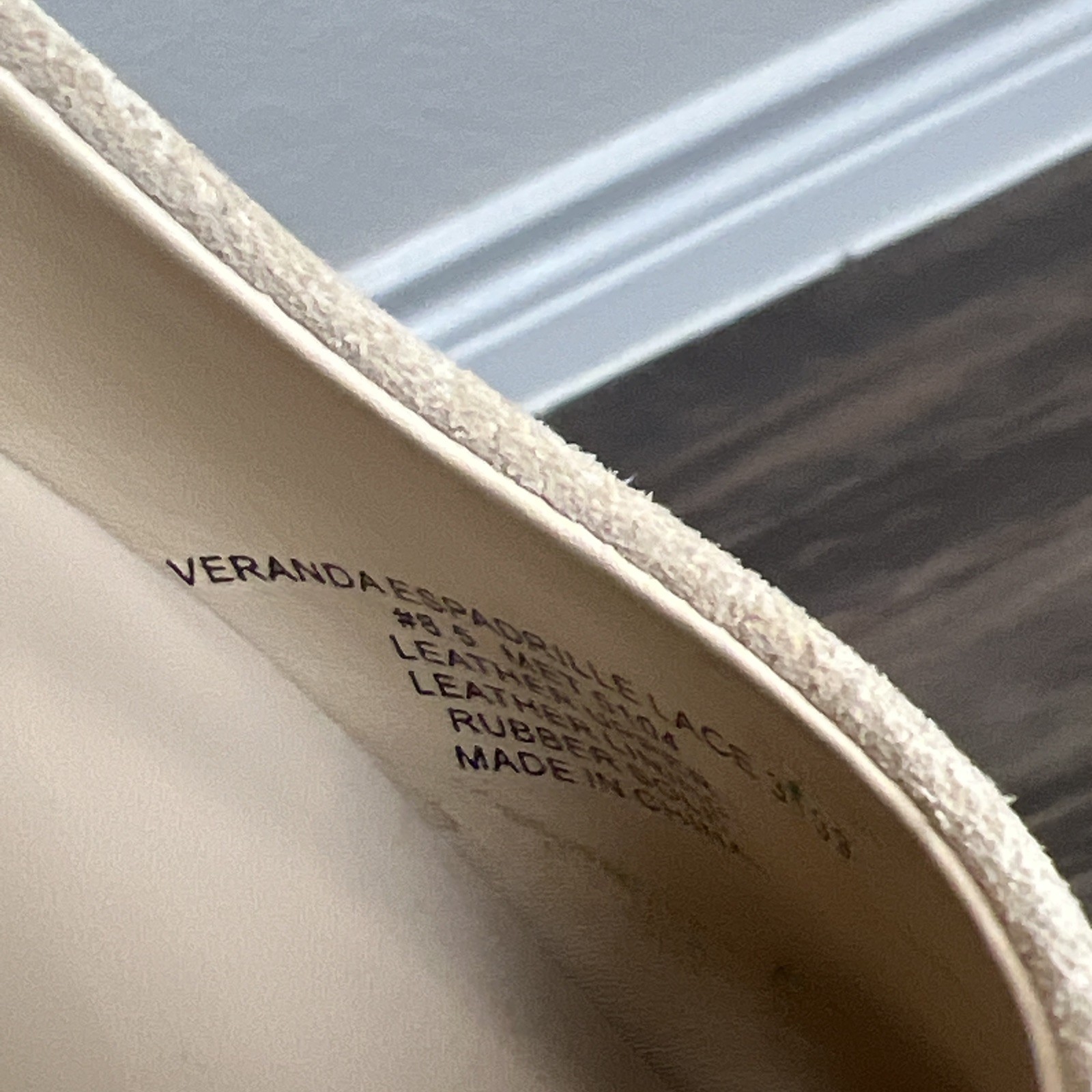 Abeo Veranda Women’s Tan Leather Espadrille Wedge Heels Lace Up Shoes Size 8.5