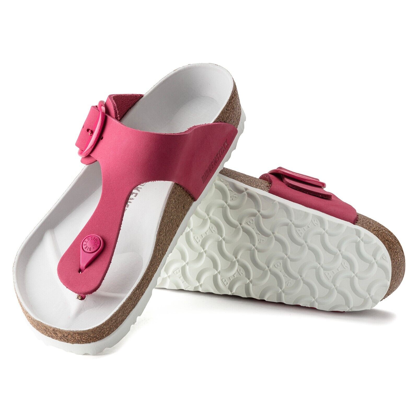 Birkenstock Women’s Gizeh Big Buckle Nubuk Fuchsia Tulip Sandal US5 EU36 1022558