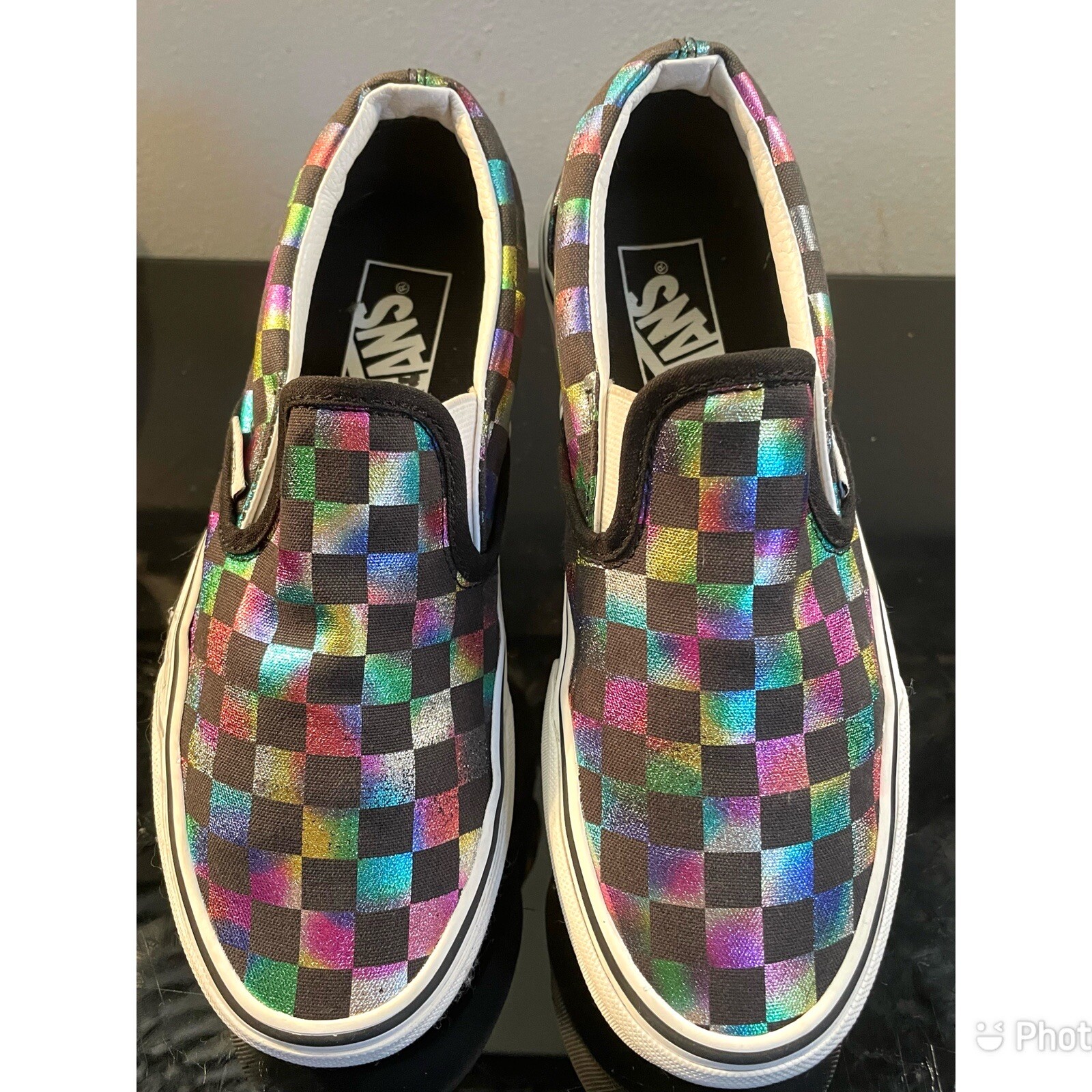 VANS Off The Wall Multicolored 508731 Slip On Sneakers Men 5 Women 6.5