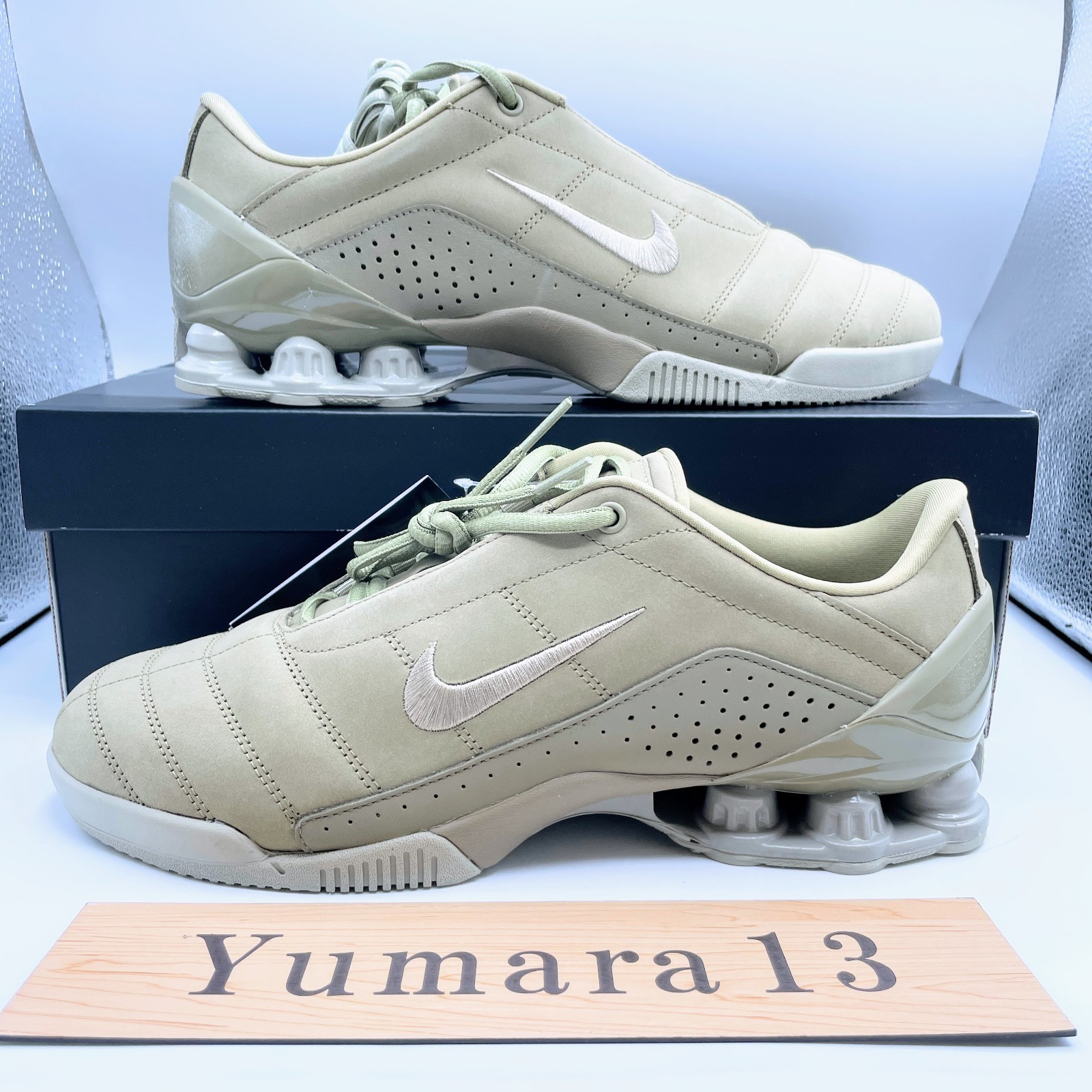 Nike WMNS T90 Shox Magia Neutral Olive Metallic Silver IO9934-200 Women’s Size
