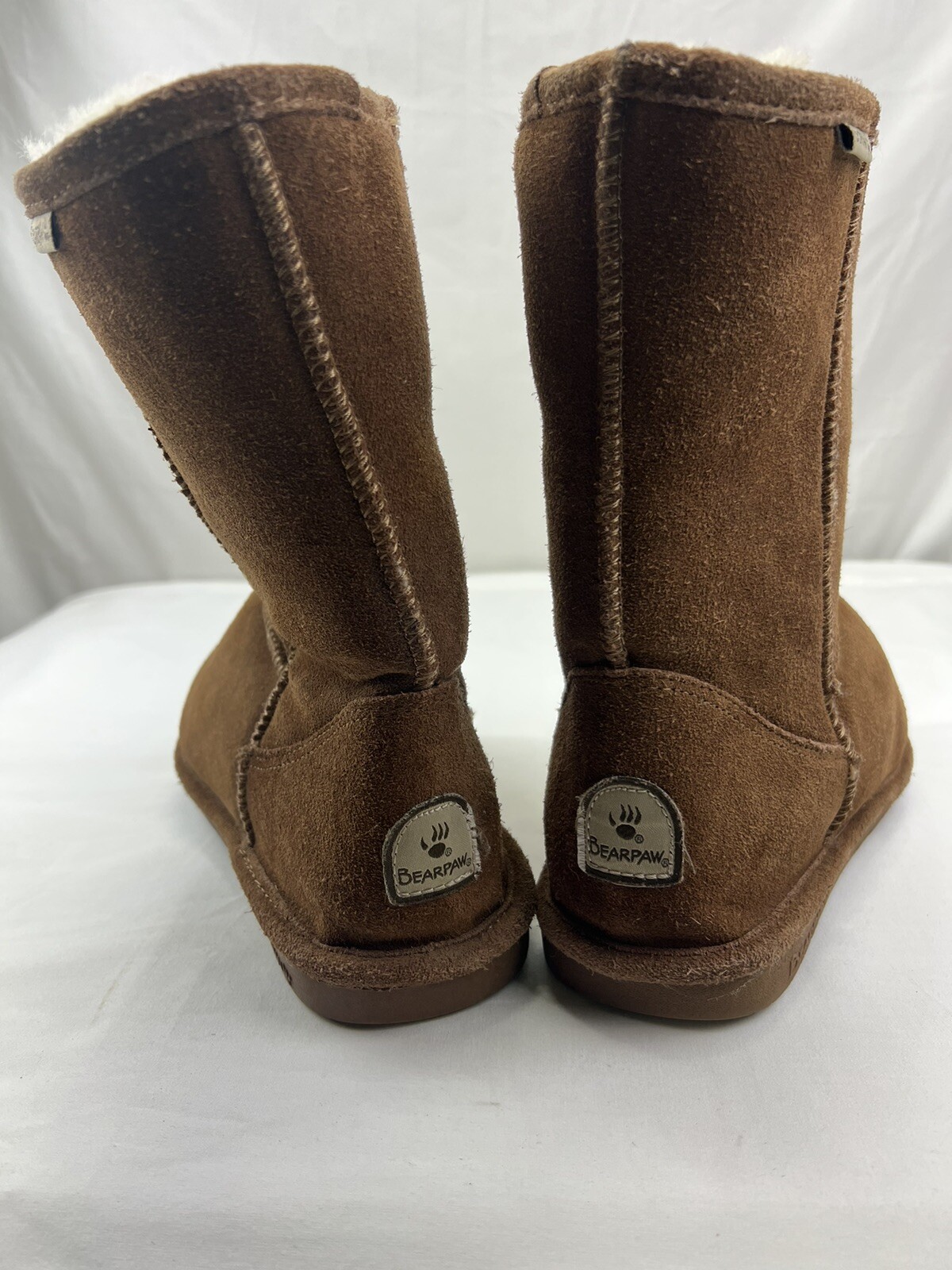 Bearpaw Emma Short Brown Round Toe Pull On Winter Boots Womens Size US 10 608W