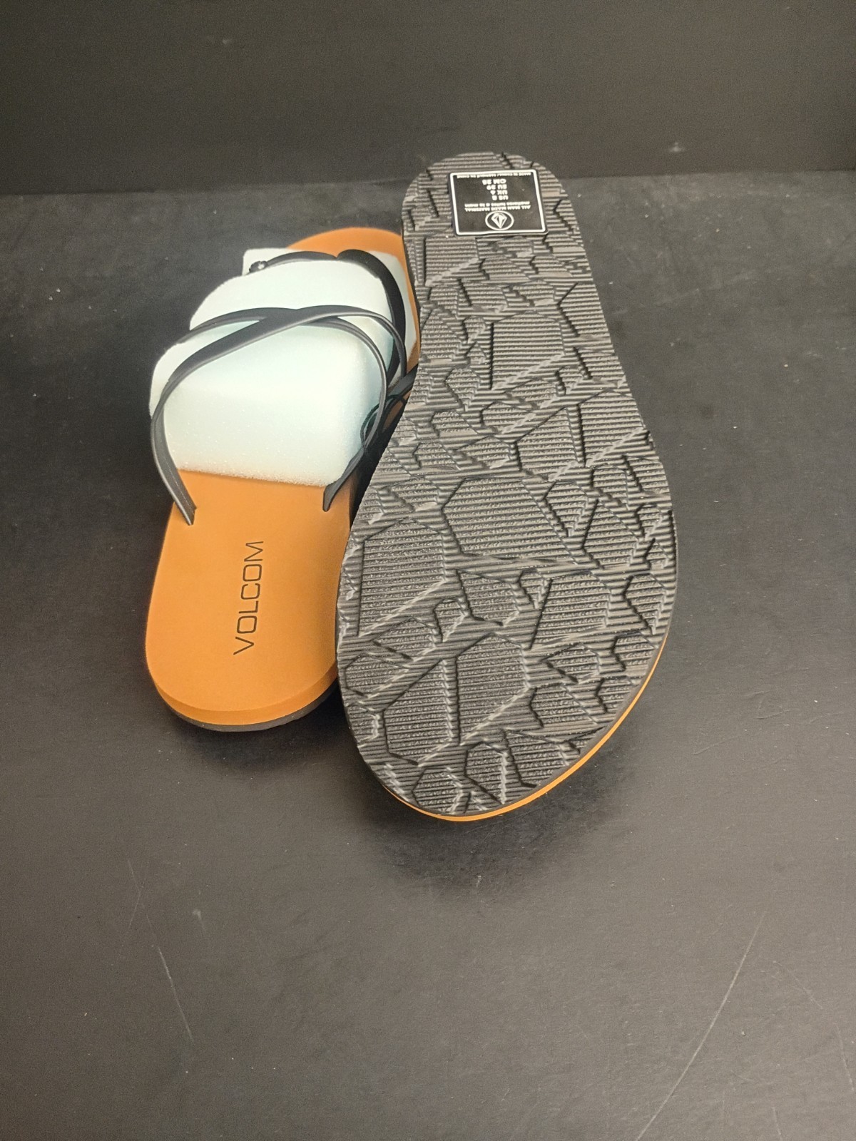 Volcom Women’s Easy Breezy II Sandals Black&Tan Size 8 NWOB (HB492)