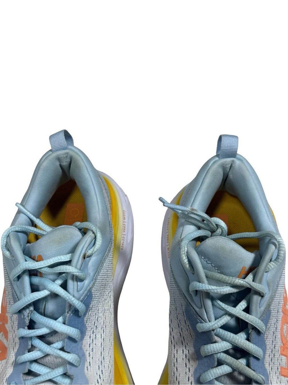 Hoka Bondi 8 Shoes Women Sz 8.5 B Blue Summer Song Running Sneakers 1127952 SSCA