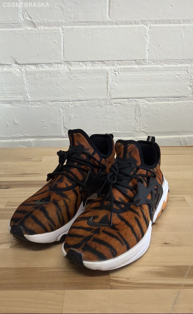 Nike React Presto Premium «Tiger»Brown Orange Running Shoes CN7664-800 -Size 11