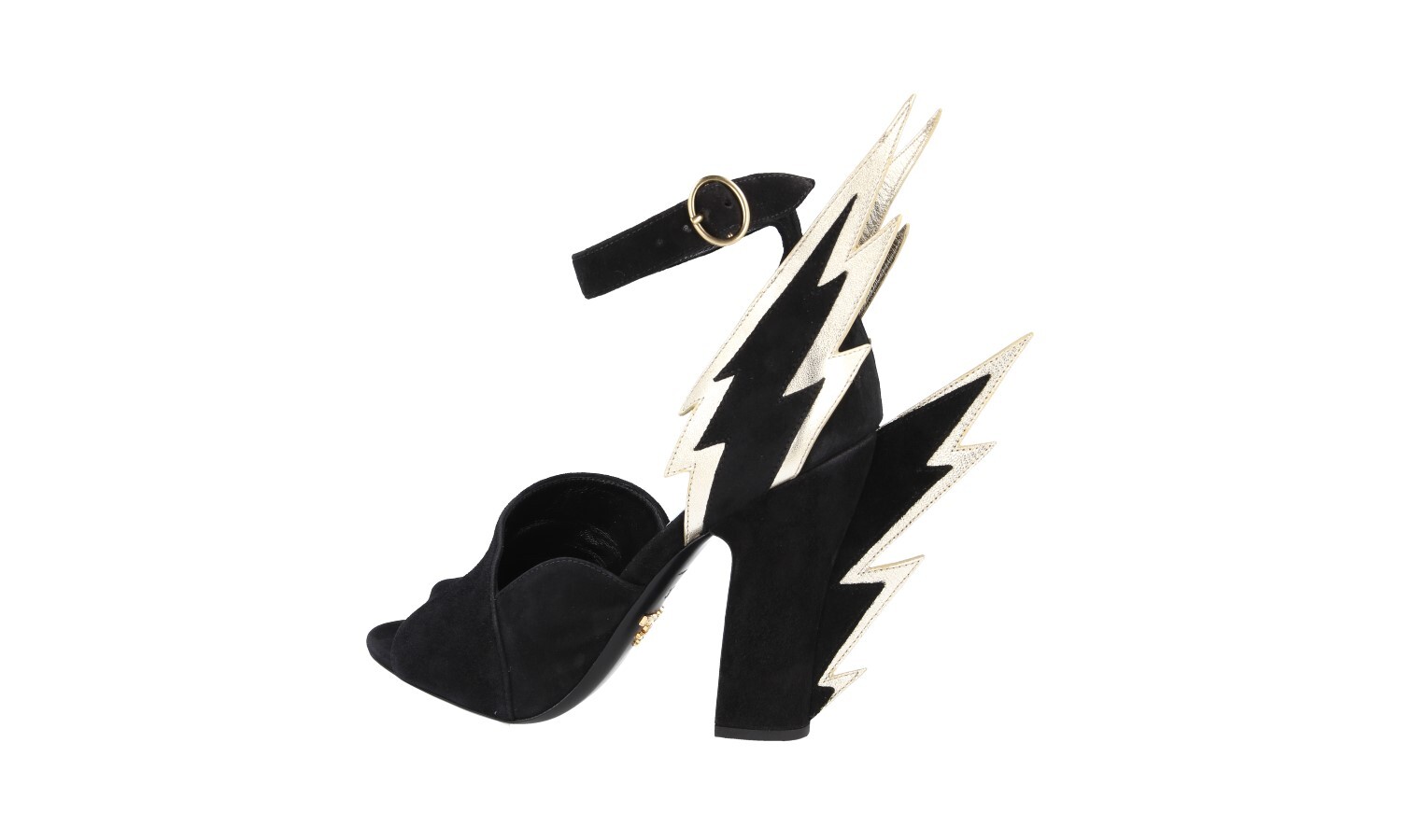 PRADA Suede Thunderbolt Slingback Pumps Sandals 1X854L NEW – US 6.5 EU 36,5