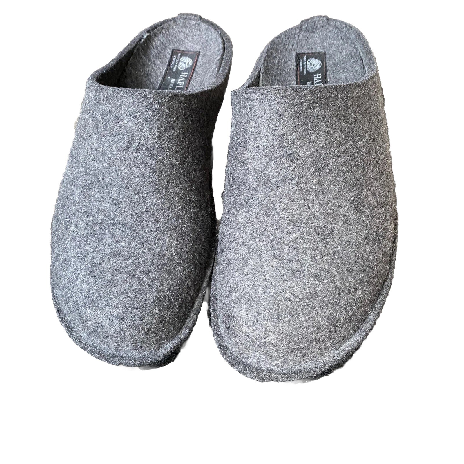 Arch Support! Breathable Wool Haflinger Women 7 7.5 Slippers Mule Clog Gray 37