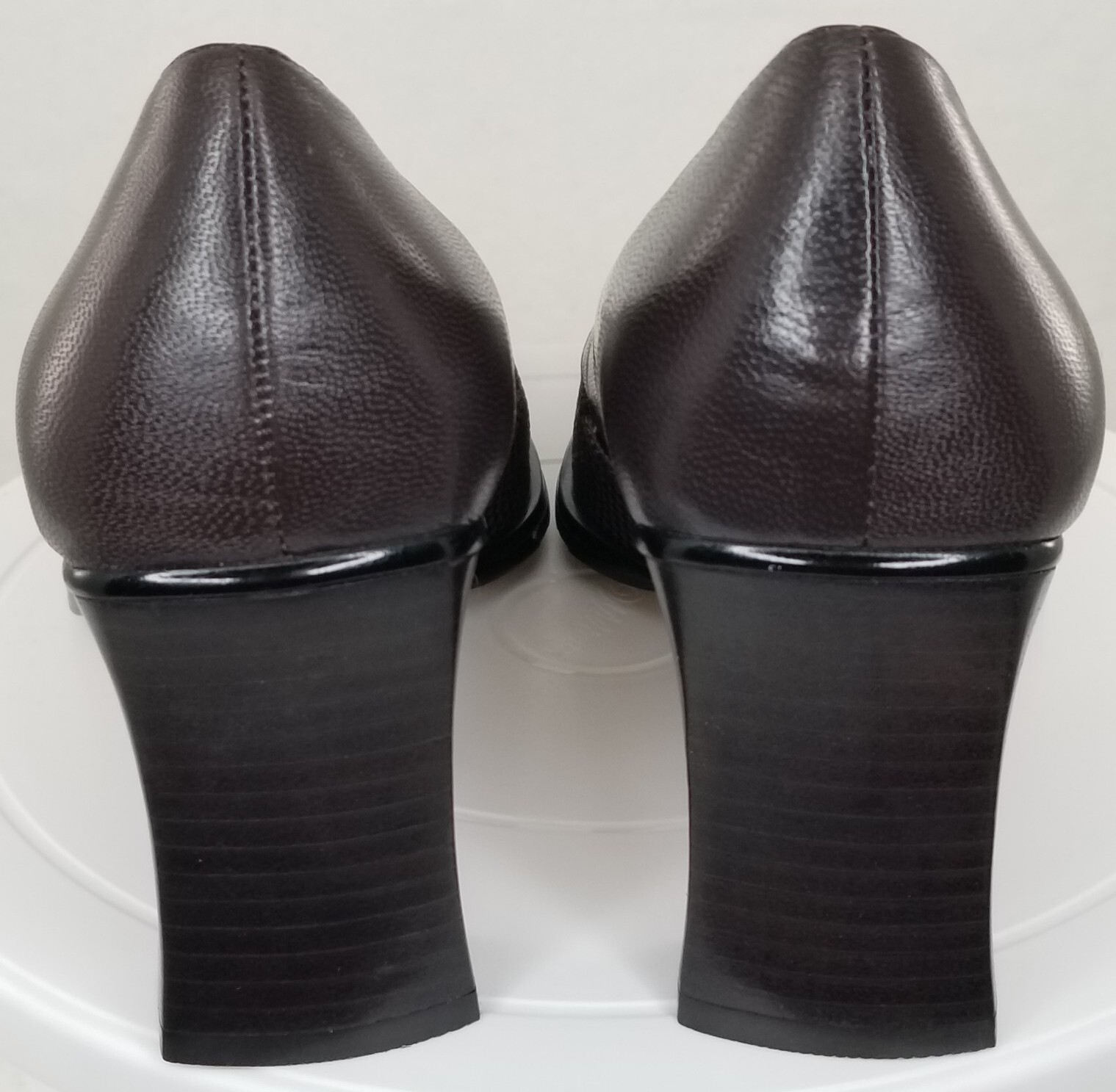 SACHA TOO SQUARE TOE BROWN PUMPS FORMAL BUSINESS BLOCK HIGH HEELS WOMENS 8.5M