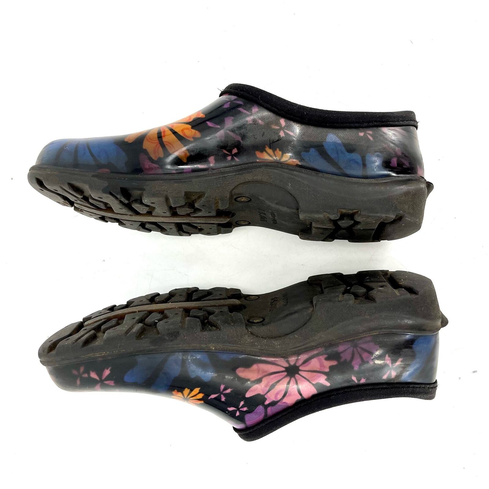 Sloggers Waterproof Rubber Gardening Shoes Boots Floral Women’s 9