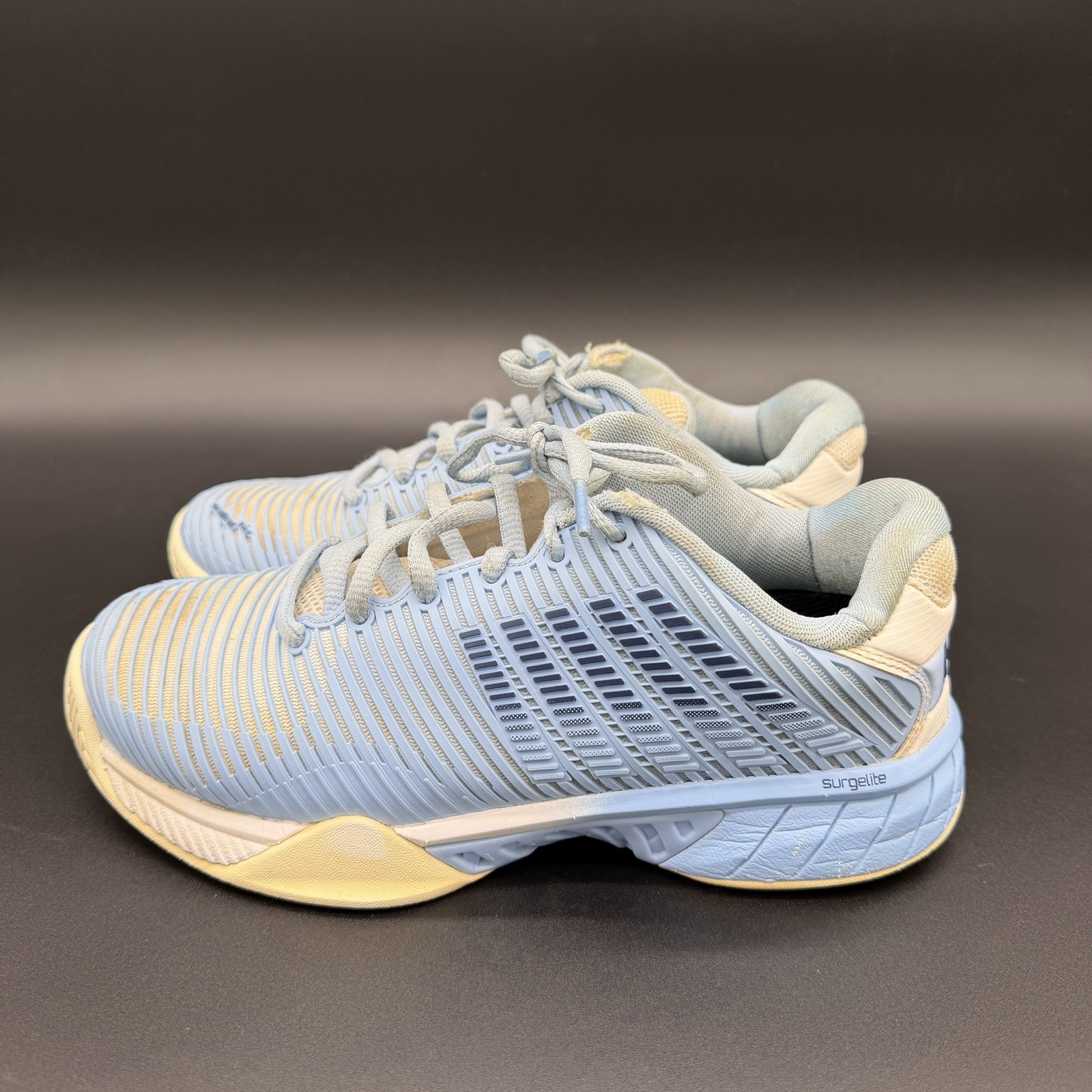 K-Swiss Hypercourt Express 2 Womens Size 6.5 Wide Blue White Tennis Sneakers