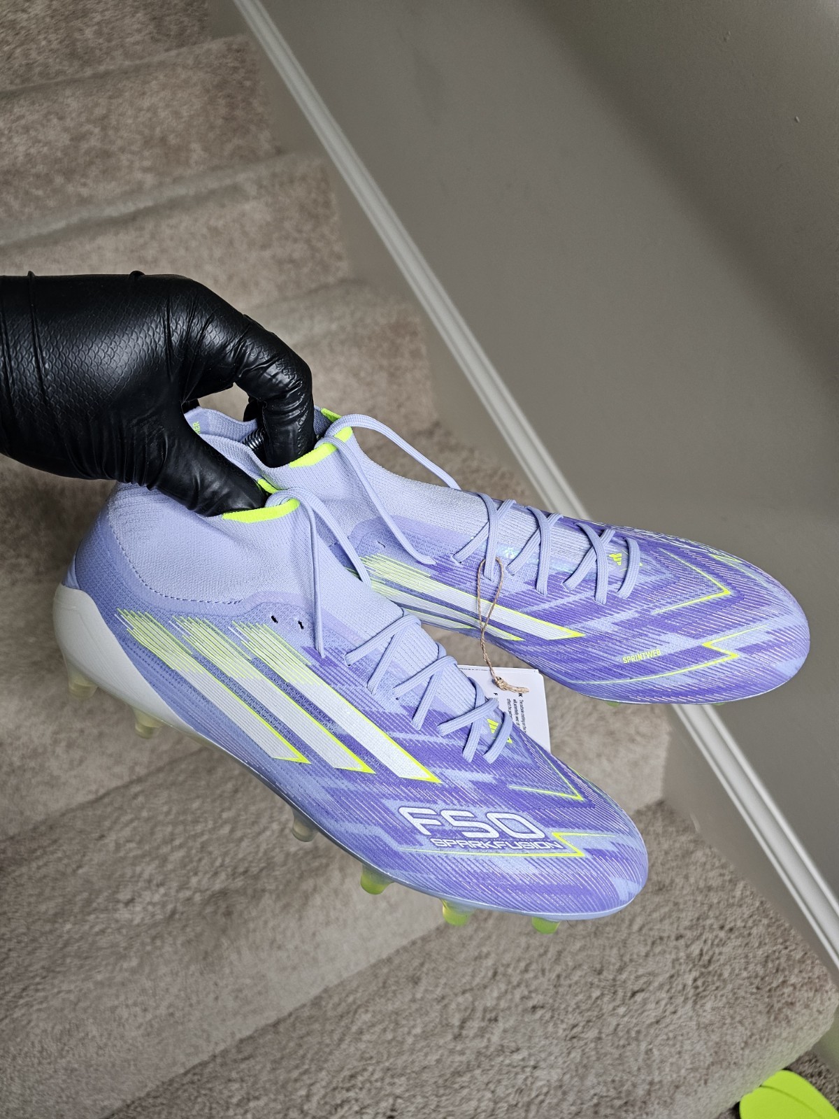 Adidas F50 Sparkfusion Elite Mid FG AG Blaze Pack Soccer Cleats JH7648 Sz 10.5