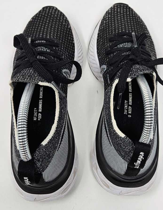 Nike React Infinity Run Flyknit 3 Black Grey Athletic Running Shoes Women’s Sz 8