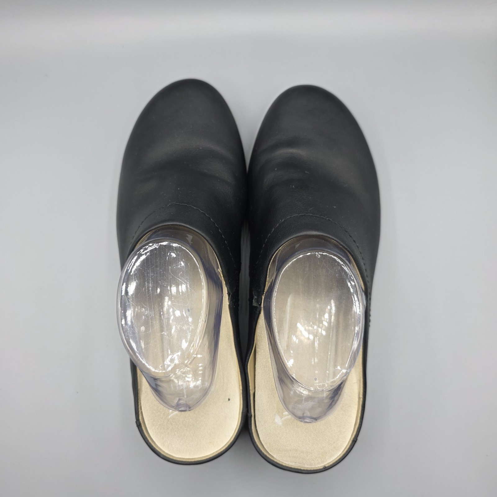 Dansko Mariella Clogs Womens 41 Black Leather Mules Slip On Comfort Shoes Cork