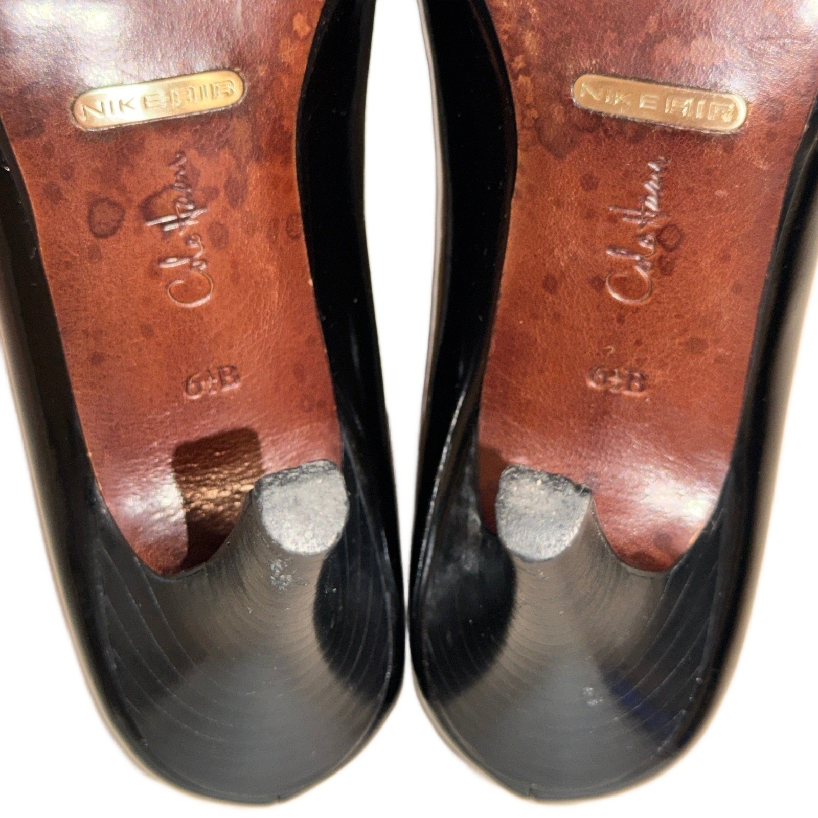 Cole Haan NikeAir Women’s 6.5B Black Leather Pumps Round Toe Heel Classic Chic