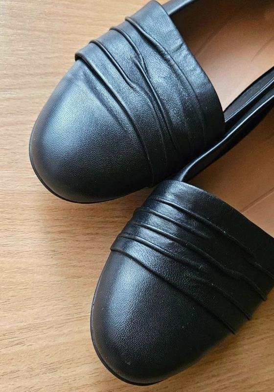 women clarks loafers black leather 41 #7B3Q