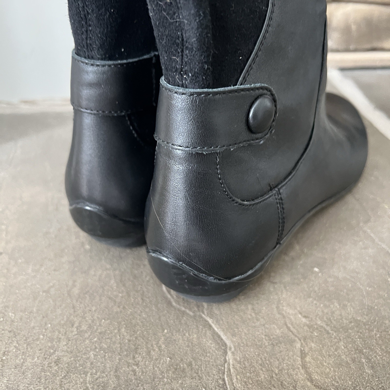 Dansko Odette Tall Riding Boots Womens Size 9 Black Leather Stretch Zip 39
