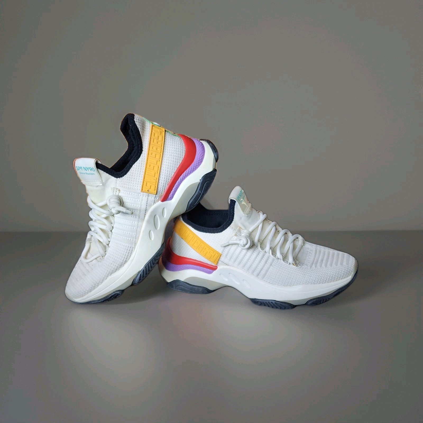 Steve Madden SM NY90 Women’s 8M Sneakers White Colorful