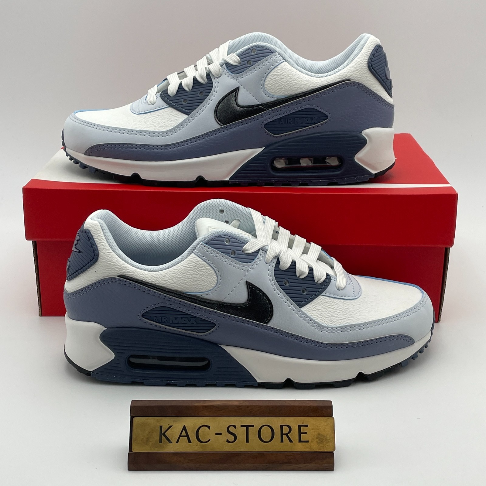 Nike Air Max 90 Women’s shoes White Blue Black HM8128-100 Low Top oki04