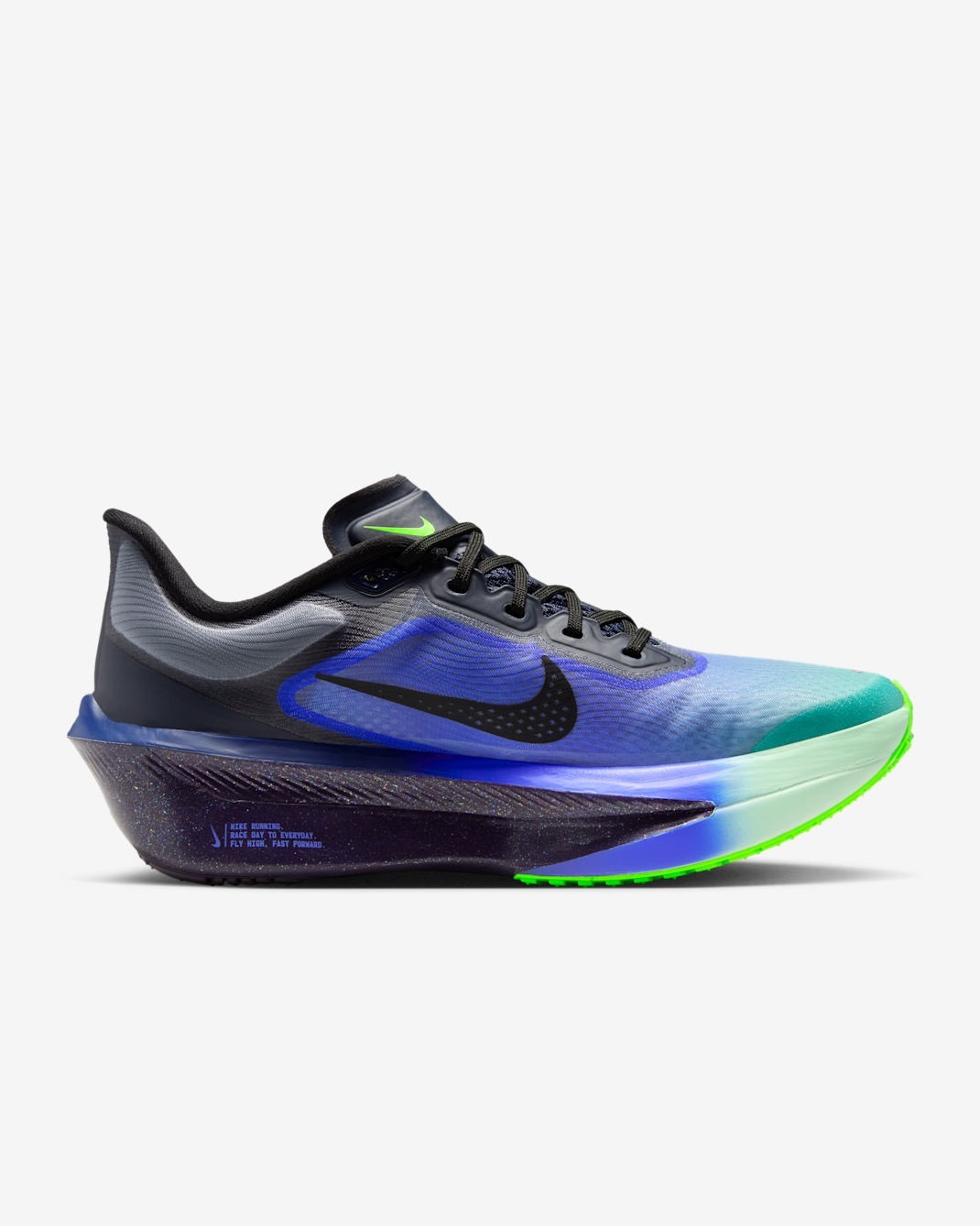 NIKE Women’s Zoom Fly 6 IO9566-400 Dark Obsidian Racer Blue Emerald Rise Black