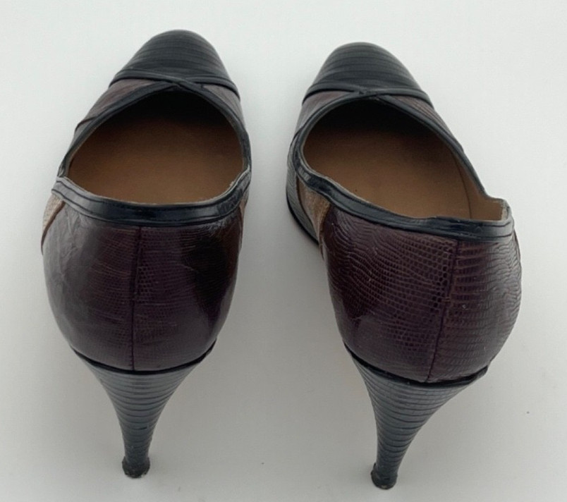 Hemphill Wells De Vino Vintage Genuine Reptile Multi-colored Pumps; Size 9.5 AAA