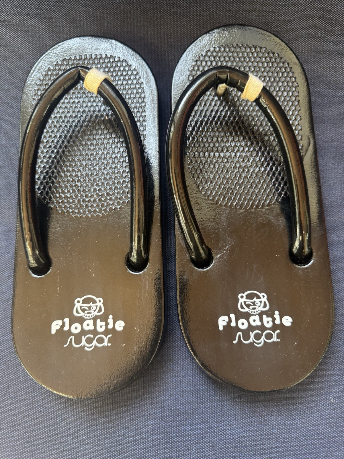 Vintage Sugar Floatie Black Flip Flops Women’s Size 9? Foam Sandals Y2K Rare