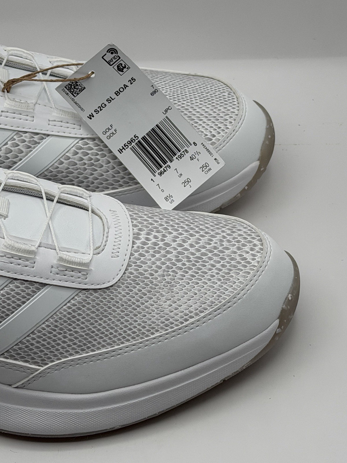 NEW Adidas S2G SL BOA 25 Spikeless Golf Shoes IH5965 Women’s Size 8.5 Grey White