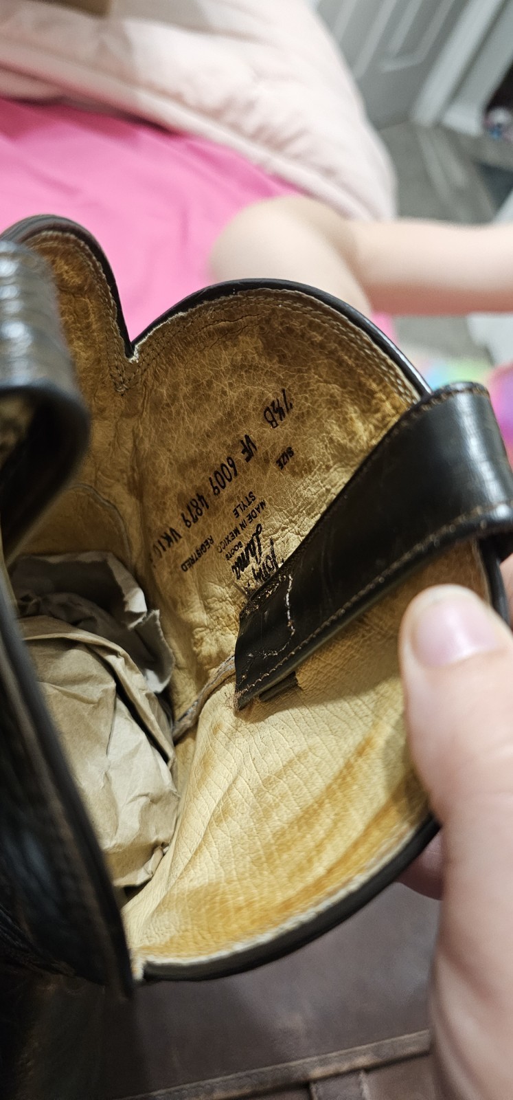 Tony Lama VF6009 Vaquero Sierra Goldrush Wingtip Snip Toe Boots Women’s 7.5 B