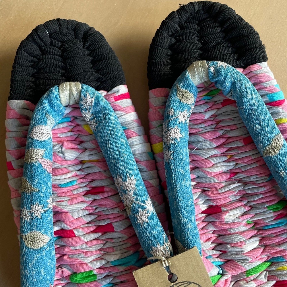 RARE NEW Shizukuishi Mingeisha Nuno-zori Handmade Japanese Slippers Flip Flops