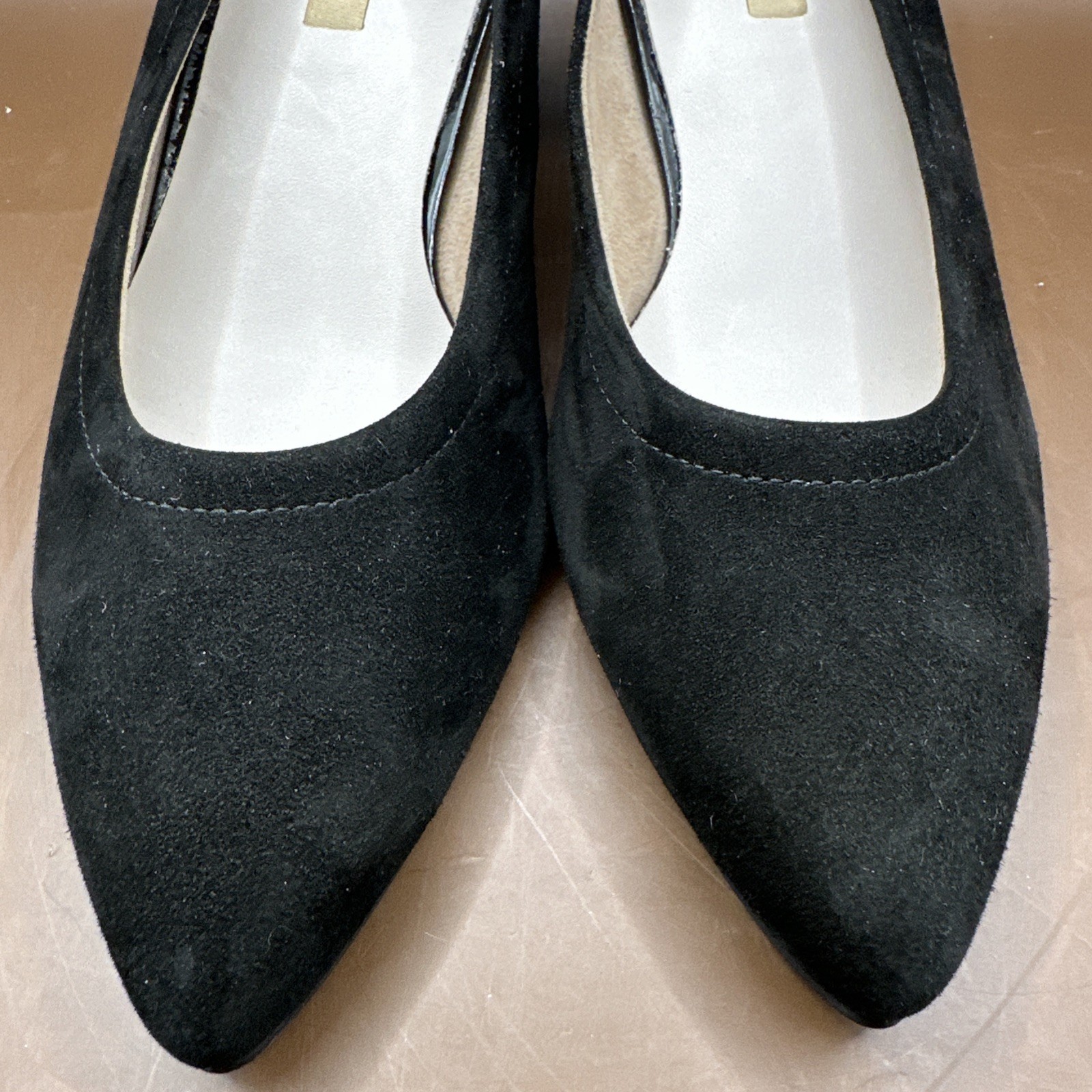 PAUL GREEN BLACK SUEDE PUMP AUSTRIA SZ 5 1/2 US SZ 8 EXCELLENT CONDITION