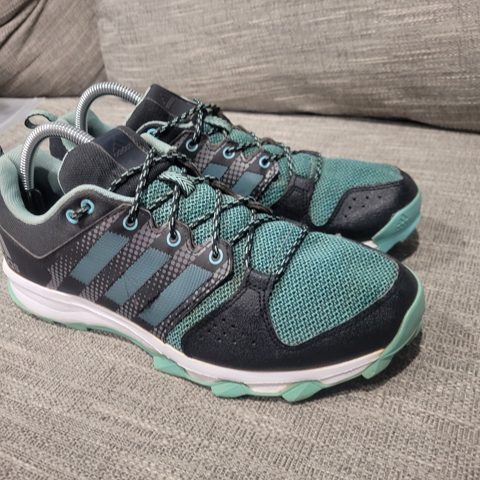 Adidas Womens Galaxy Trail S76976 Black Green Running Shoes Sneakers Size 10